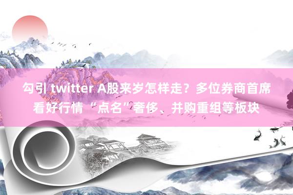 勾引 twitter A股来岁怎样走？多位券商首席看好行情 “点名”奢侈、并购重组等板块