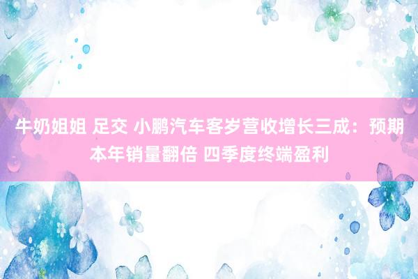 牛奶姐姐 足交 小鹏汽车客岁营收增长三成：预期本年销量翻倍 四季度终端盈利